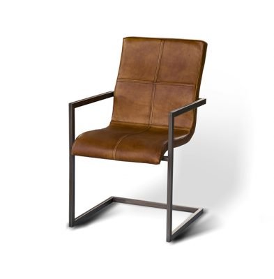 scaun piele cadru metalic