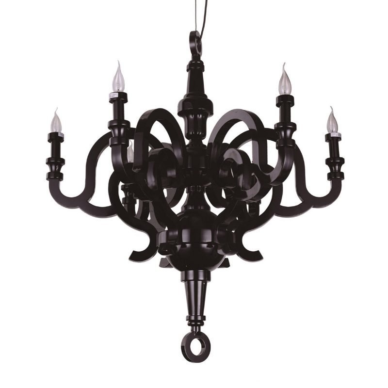 candelabru negru clasic