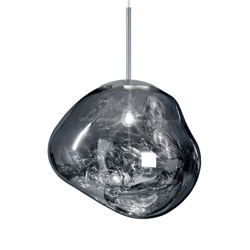 Lustre Lampa suspendata argintie de plastic ASTEROID S1 candelabre