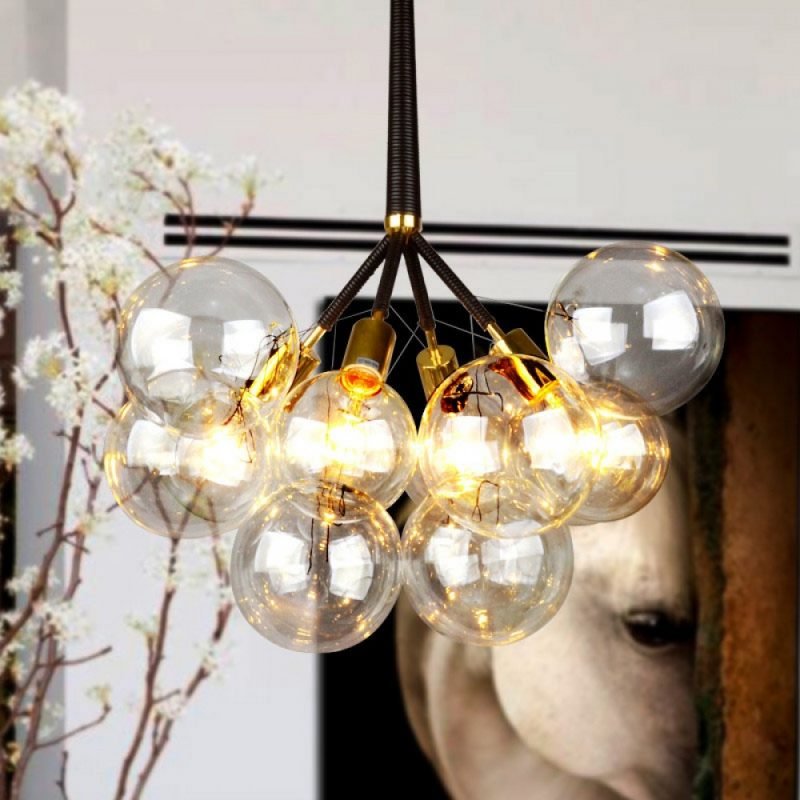 Corpuri iluminat Candelabru alb de metal GLOBES S1 candelabre