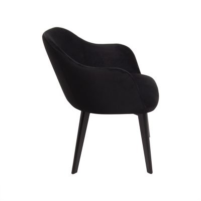 scaun catifea neagra