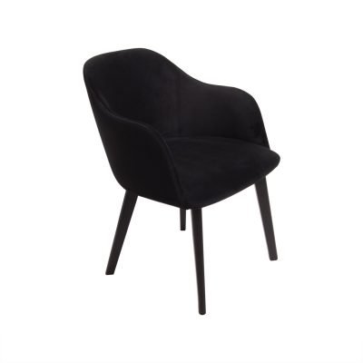 scaun catifea neagra