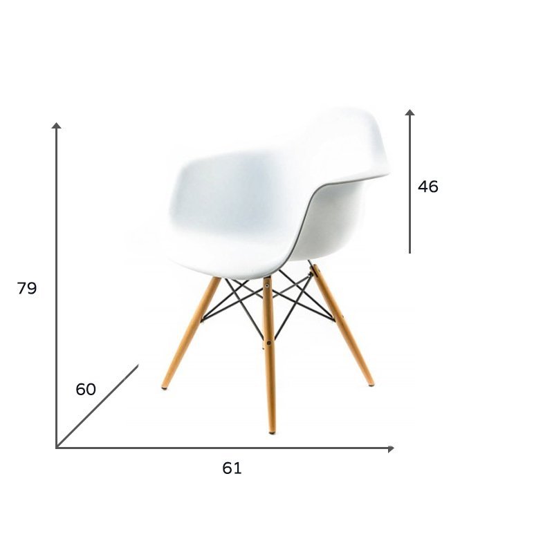 scaun plastic alb