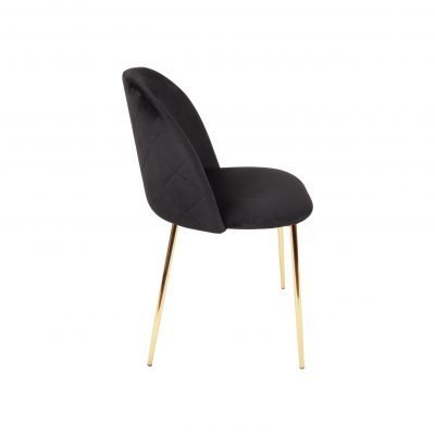 scaun catifea neagra