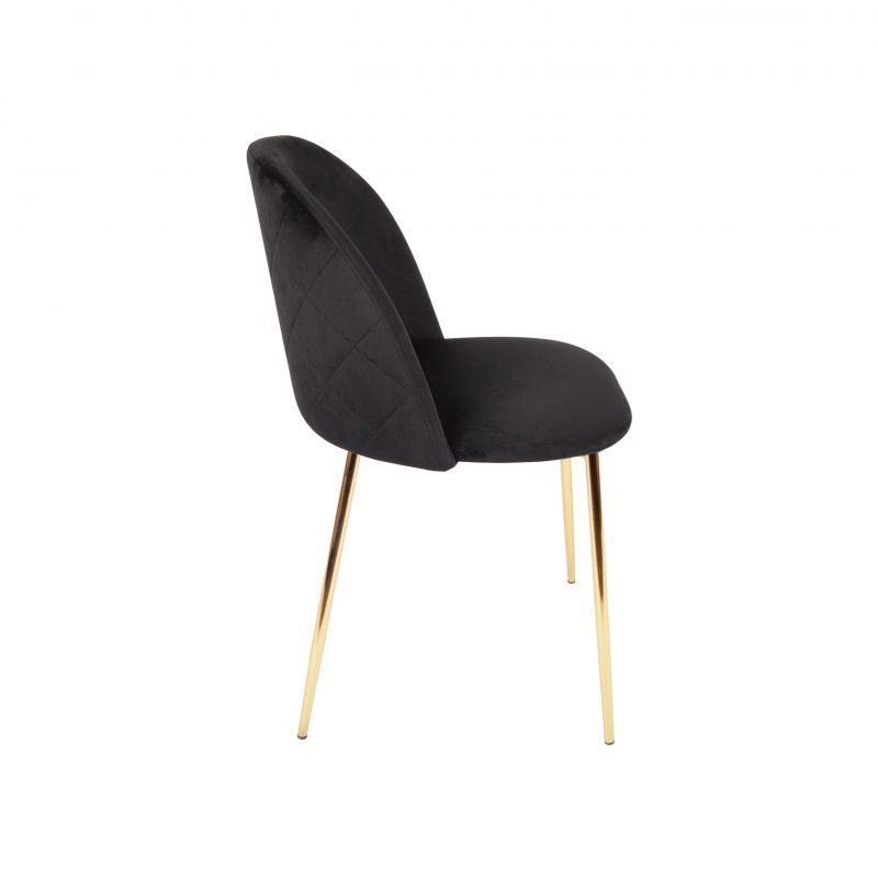 scaun catifea neagra