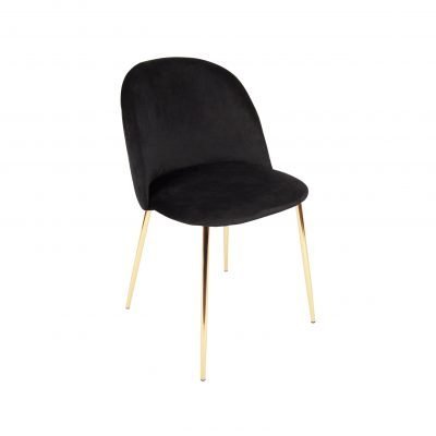 scaun catifea neagra