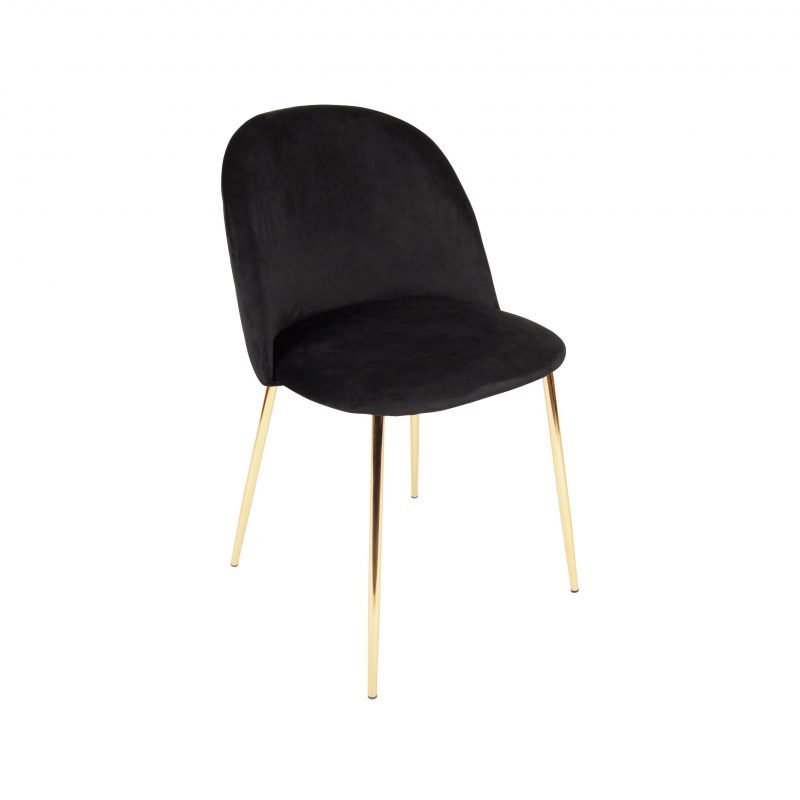 scaun catifea neagra