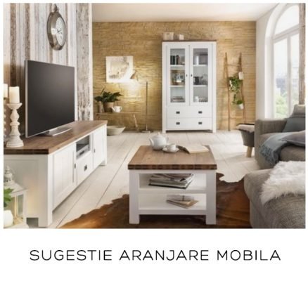 mobila living alb