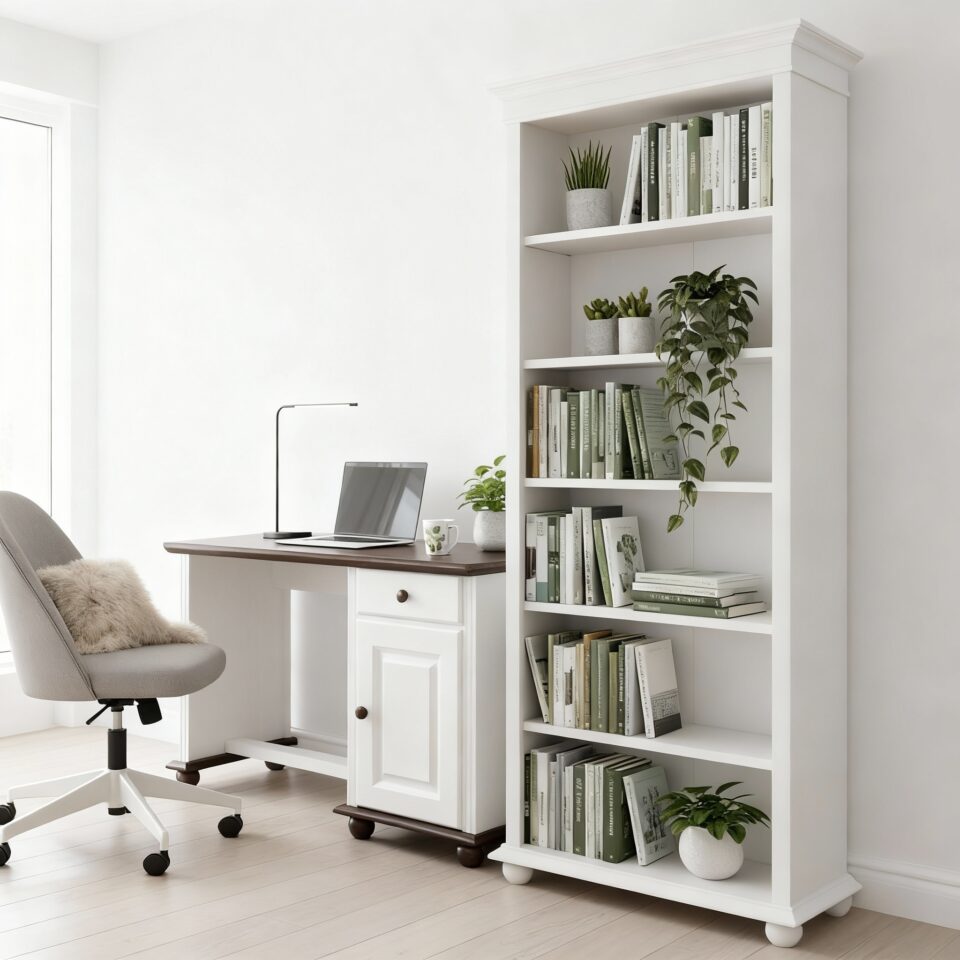 biblioteca lemn masiv