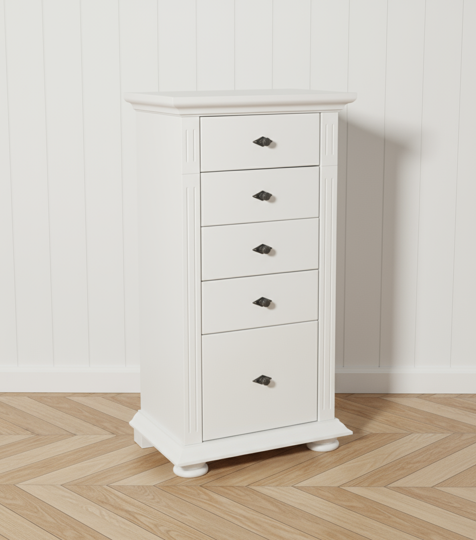 Decoco Mobila alba Set mobilier hol Vanessa 3 comoda hol ingusta