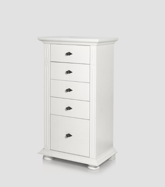 Decoco Comoda 5 sertare Vanessa comoda lemn masiv alb