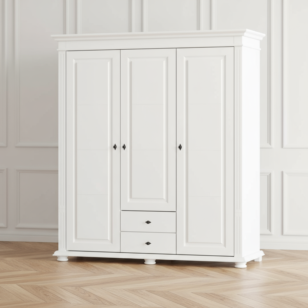 Decoco Dormitor Dulap 3 usi 2 sertare fara oglinda Mori dulap 3 usi 2 sertare