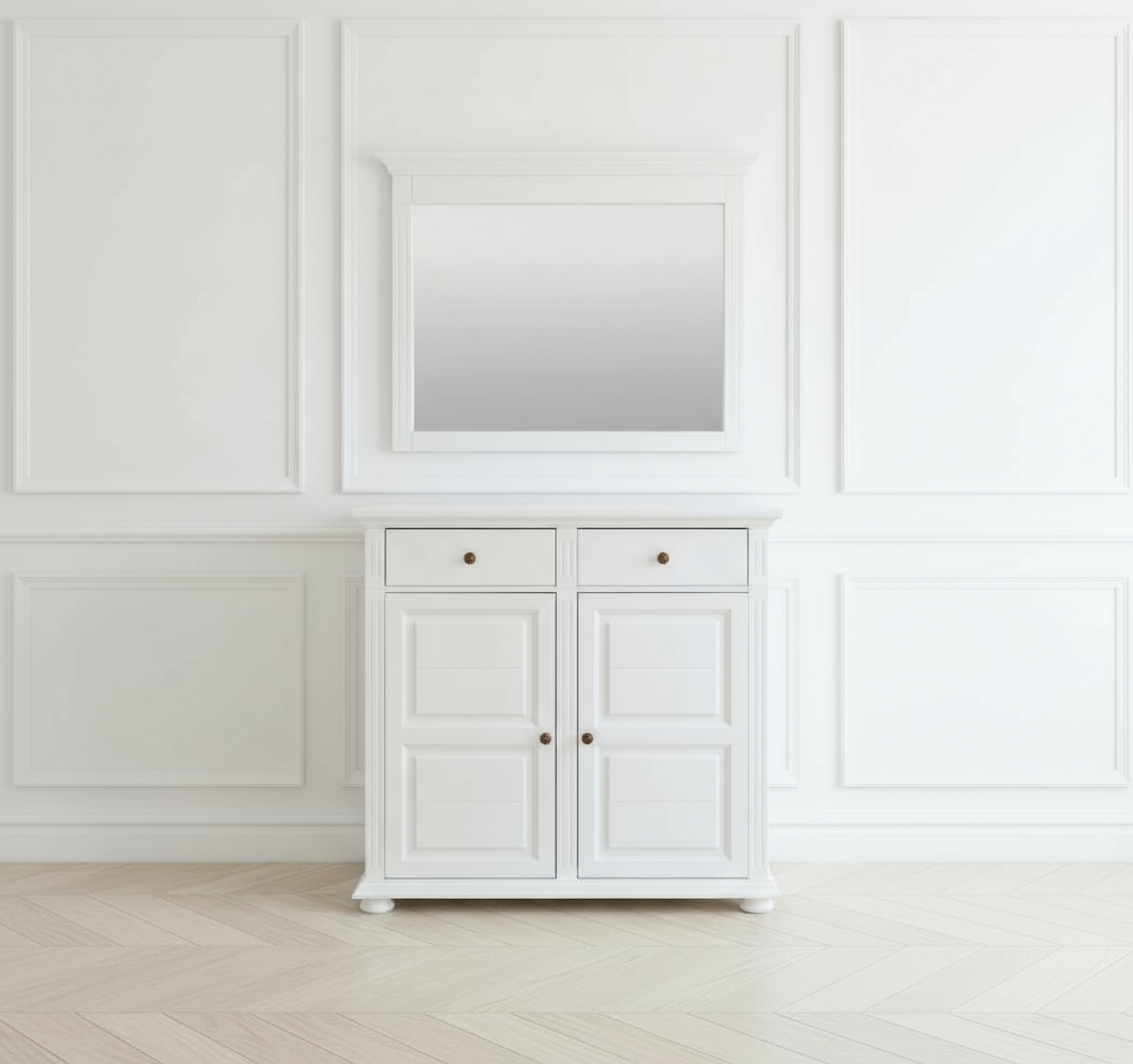 Decoco Mobila alba Pantofar cu oglinda Vanessa oglinda hol