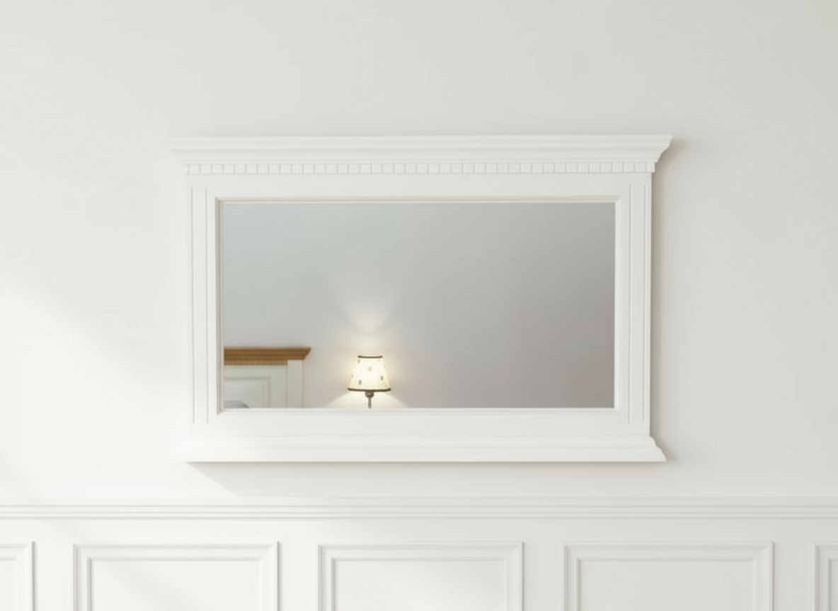 Decoco Dormitor Rama oglinda alba Bari oglinda lemn masiv