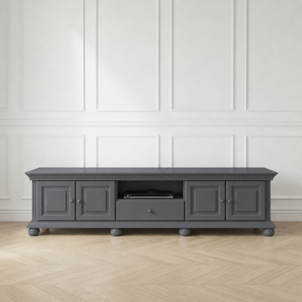 Comoda TV living gri Bari 220 x 45 x 55