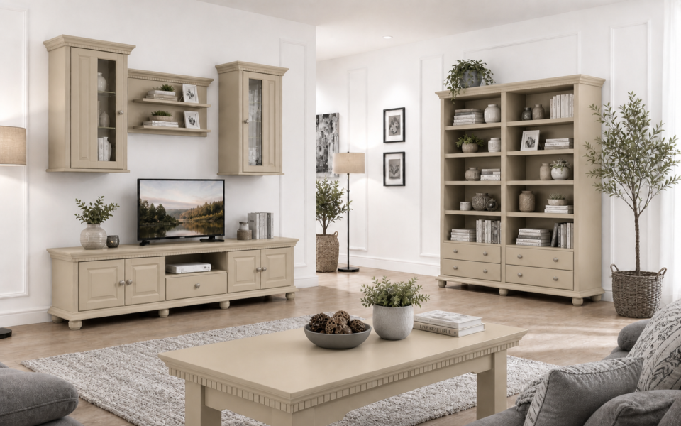 Mobila de living crem Bari